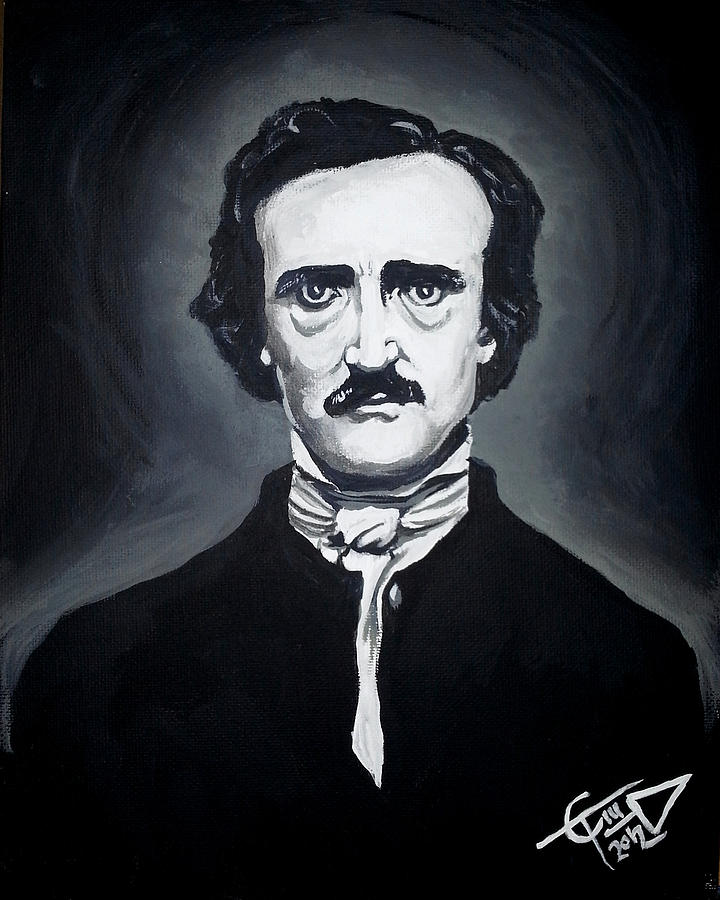 720x900 Edgar Allan Poe Painting By Tom Carlton - Edgar Allan Poe Painting