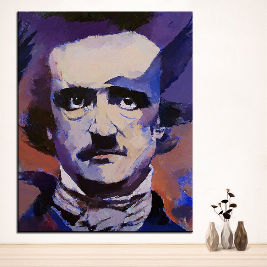 850x850 Large Size Printing Oil Painting Edgar Allan Poe Wall Painting - Edgar Allan Poe Painting