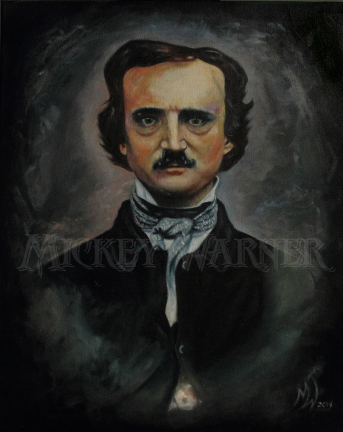 686x864 Oil Paintings Cypress Tattoo Custom Tattoo Shop - Edgar Allan Poe Painting