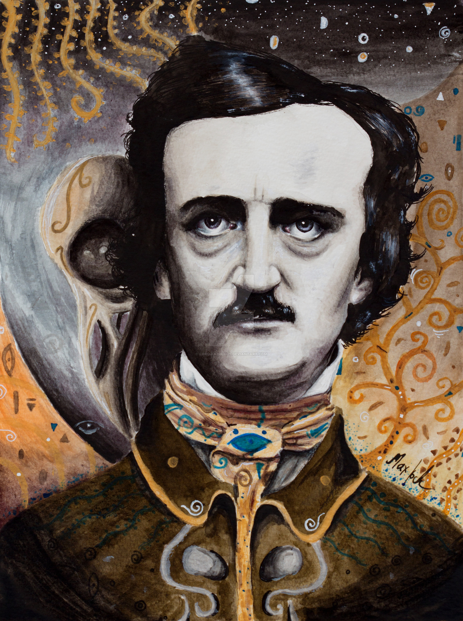 Edgar Allan Poe Painting At Paintingvalley.com 