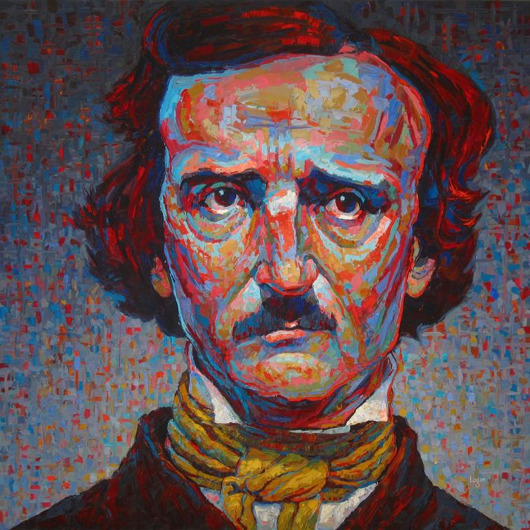 768x768 Raymond Logan - Edgar Allan Poe Painting