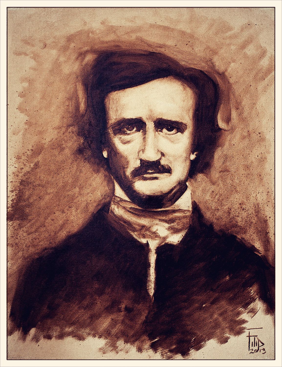 Edgar Allan Poe Painting at PaintingValley.com | Explore collection of ...