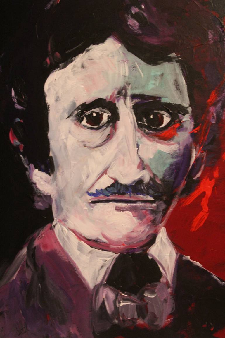 770x1155 Saatchi Art Edgar Allan Poe Painting By Ken Vrana - Edgar Allan Poe Painting
