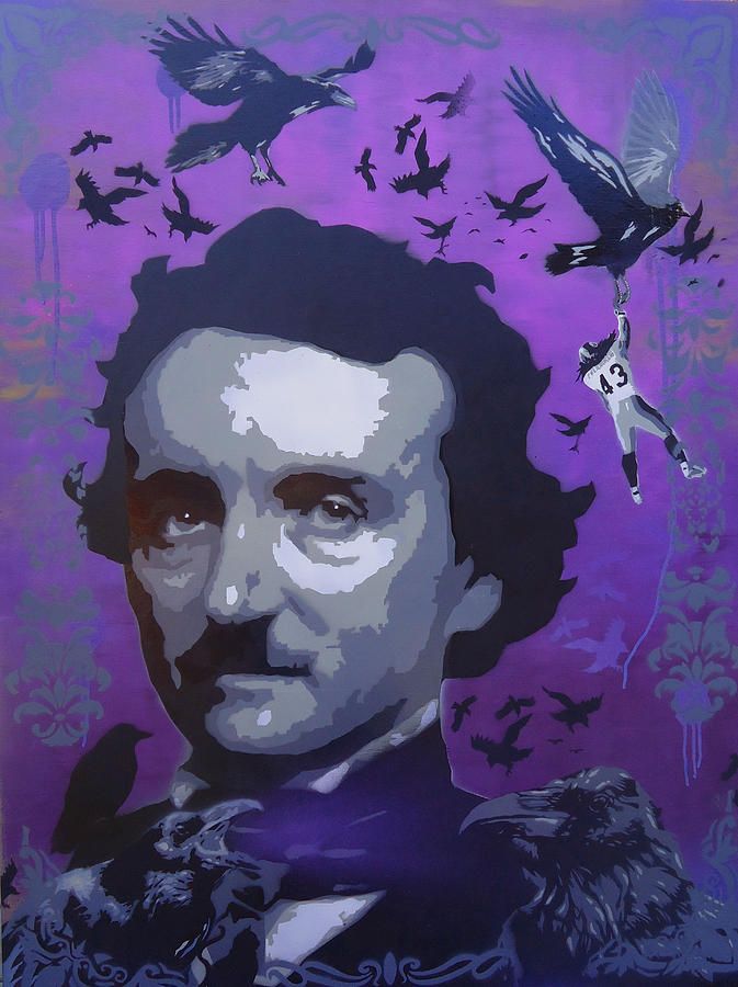 673x900 The Ravens Edgar Allen Poe Painting By Thomas Pearce Edgar Allan - Edgar Allan Poe Painting