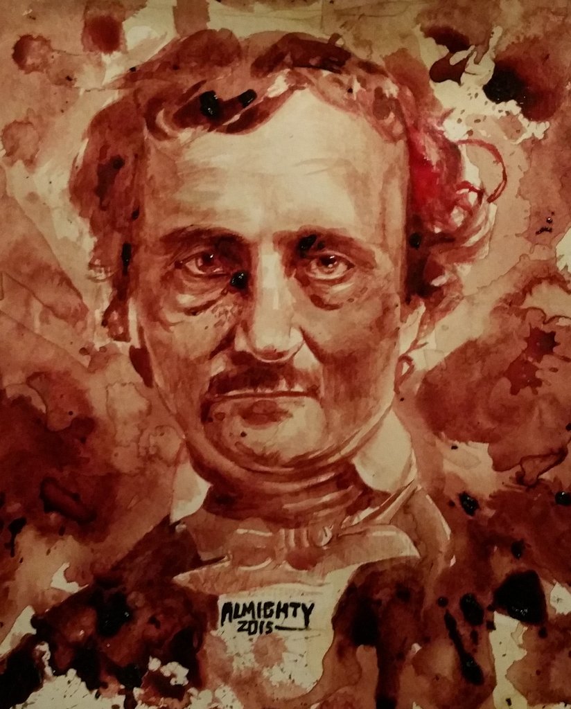 824x1024 Edgar Allan Poe, Postcard 5x7 ~ryan Almighty~professional Weirdo - Edgar Allan Poe Painting
