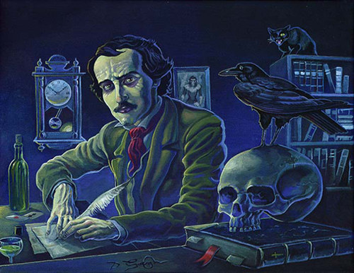 500x386 Edgar Allan Poe Art - Edgar Allan Poe Painting Story