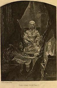 200x307 The Oval Portrait - Edgar Allan Poe Painting Story