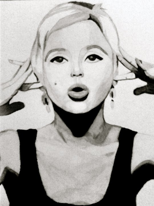 540x720 Edie Sedgwick Painting By Starmiesara - Edie Sedgwick Painting