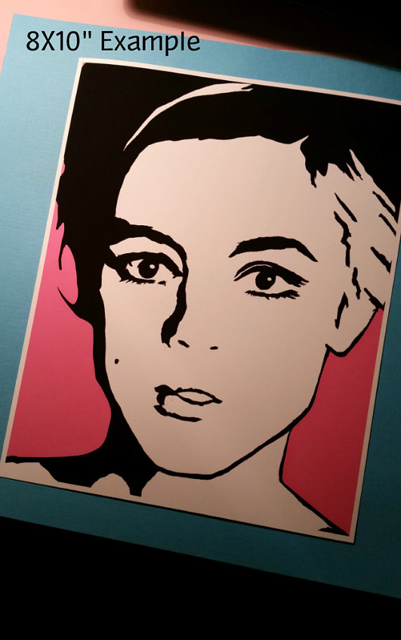 570x910 Edie Sedgwick Art Print Pink - Edie Sedgwick Painting