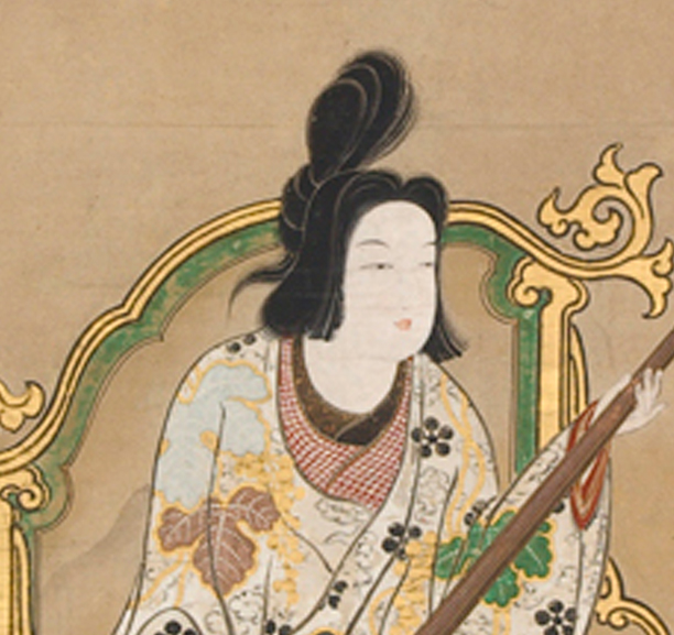 612x577 Woman Playing A Shamisen, Anonymous Edo Period Japanese - Edo Painting
