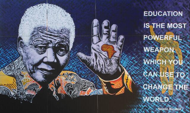 640x382 Nelson Mandela On Education As A Weapon - Education Painting