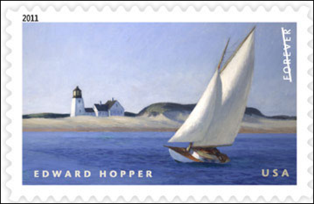 458x298 Rainbow Stamp Club Usps Honours American Artist Edward - Edward Hopper Sailboat Painting