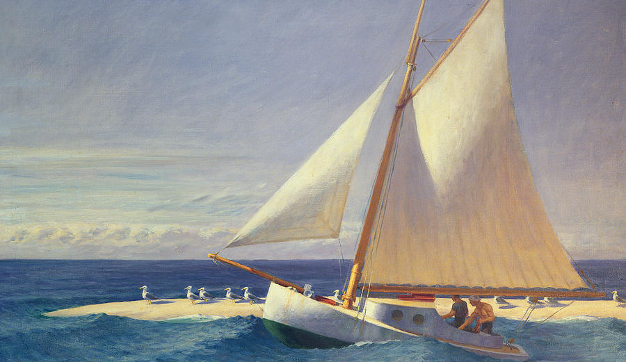 900x521 Sailing Boat Painting By Edward Hopper - Edward Hopper Sailboat Painting