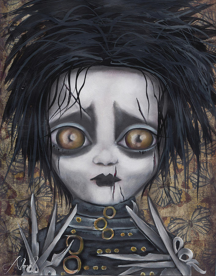 706x900 Edward Scissorhands Painting By Abril Andrade Griffith - Edward Scissorhands Painting
