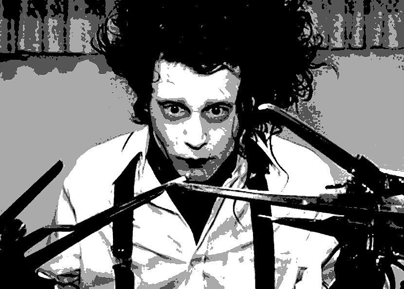 830x594 Edward Scissorhands Painting By Dan Carman - Edward Scissorhands Painting