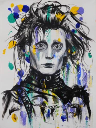 375x500 Edward Scissorhands Paintings For Sale Saatchi Art - Edward Scissorhands Painting
