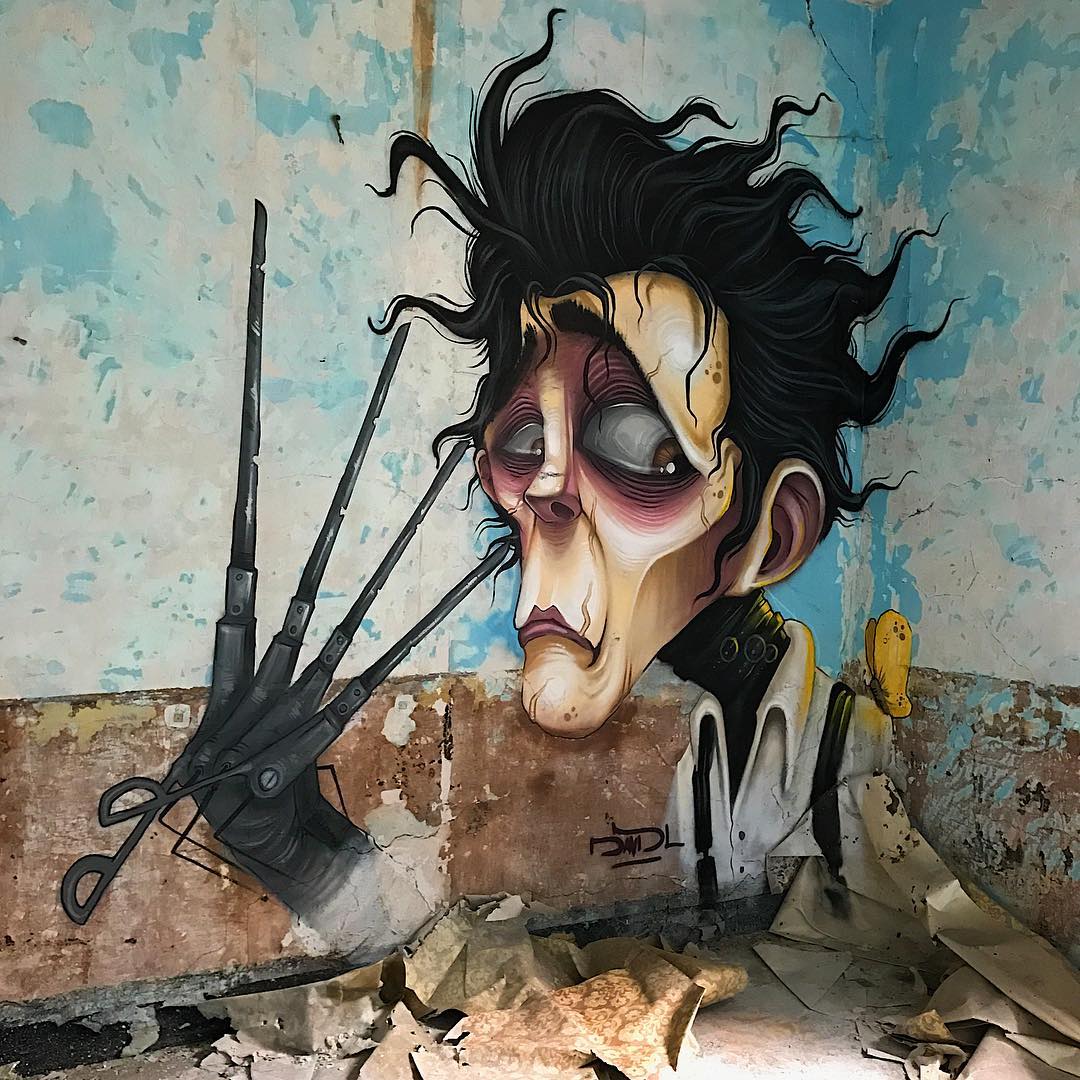 1080x1080 Edward Scissorhands By Davidl - Edward Scissorhands Painting