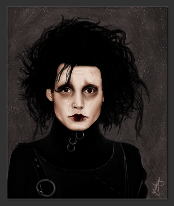 580x687 Edward Scissorhands By Mitsukononame - Edward Scissorhands Painting