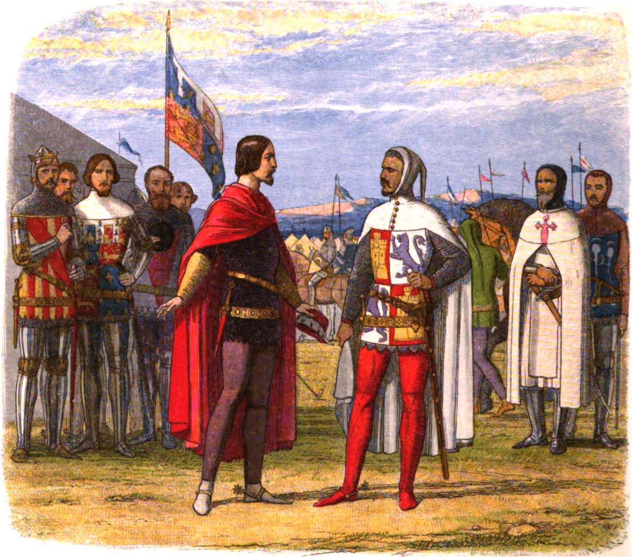 1304x1149 Filea Chronicle Of England - Edward The Black Prince Painting
