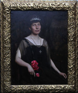 252x300 Ralph Peacock British Edwardian Oil Portrait Painting Lady Art - Edwardian Painting