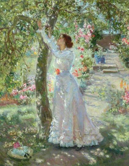 421x544 Edwardian Gardening - Edwardian Painting