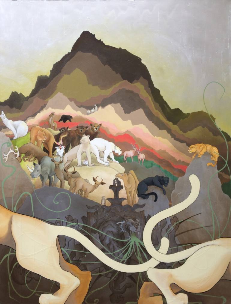 770x1014 Saatchi Art Lions Painting By Sarah Edwards - Edwards Painting