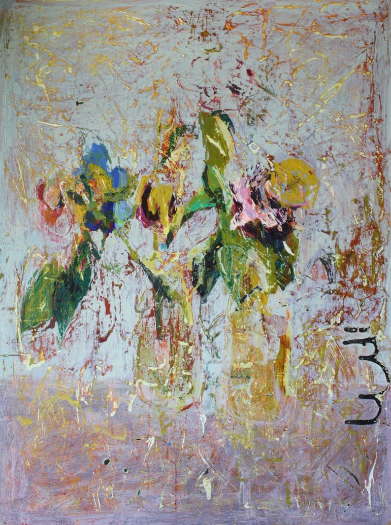 770x1035 Saatchi Art Roses And Friends Painting By Shanon Edwards - Edwards Painting