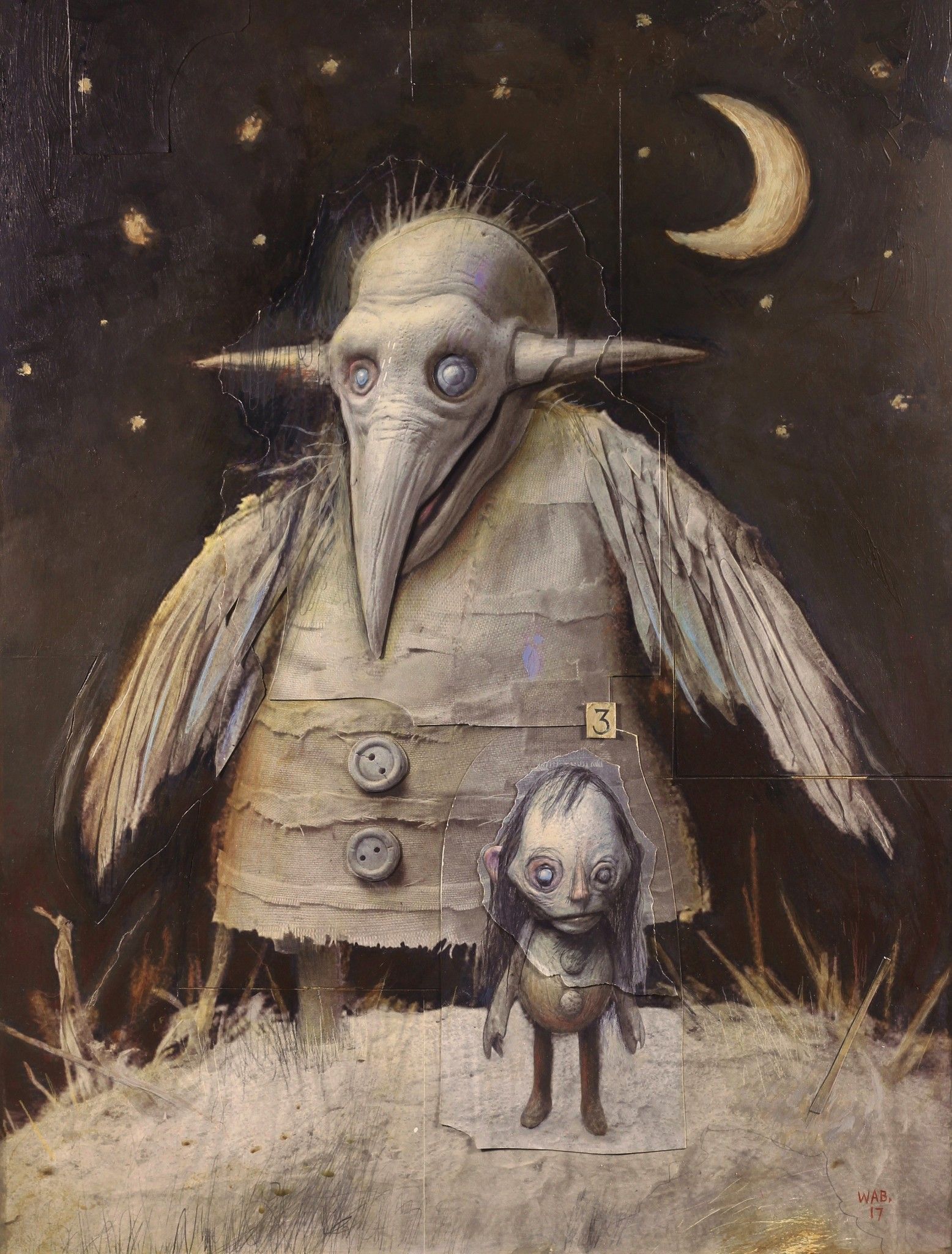 1556x2048 William Basso's Eerie Mixed Media, Mixed Influence Works The Eerie - Eerie Painting