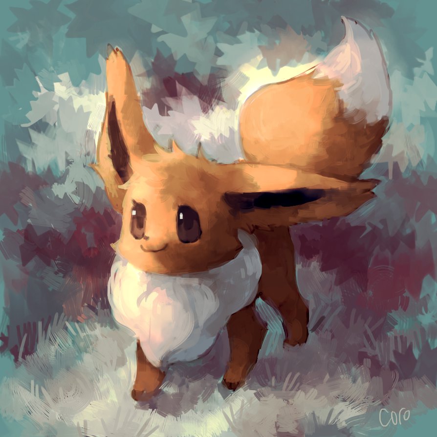 894x894 Eevee By Cocoroll - Eevee Painting
