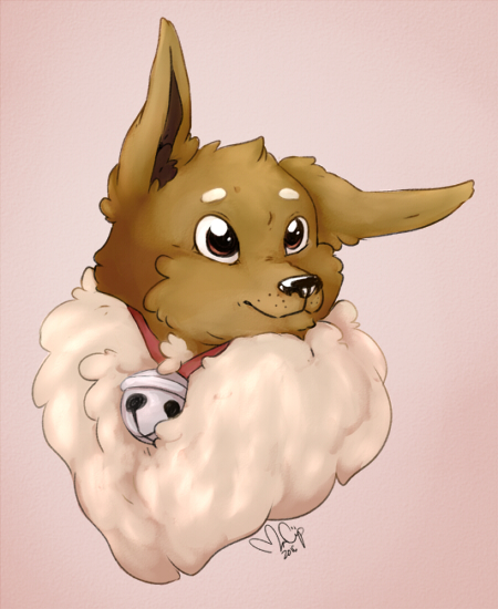 450x550 Little Eevee Painting By Blackrose109 - Eevee Painting