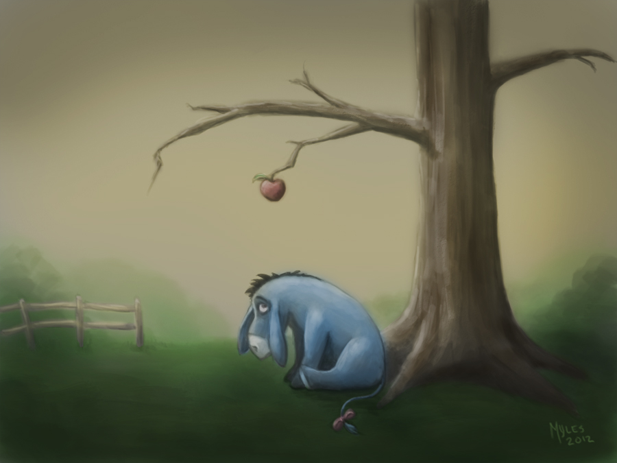 900x675 Eeyore By Mylesillustration - Eeyore Painting
