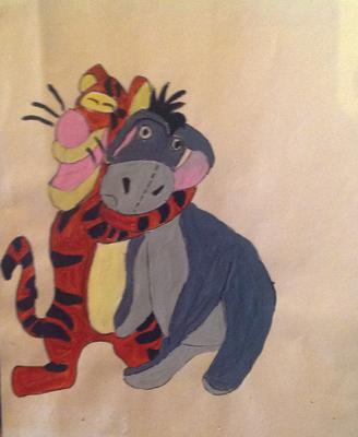 328x400 Garfield And Eeyore Drawing And Painting - Eeyore Painting