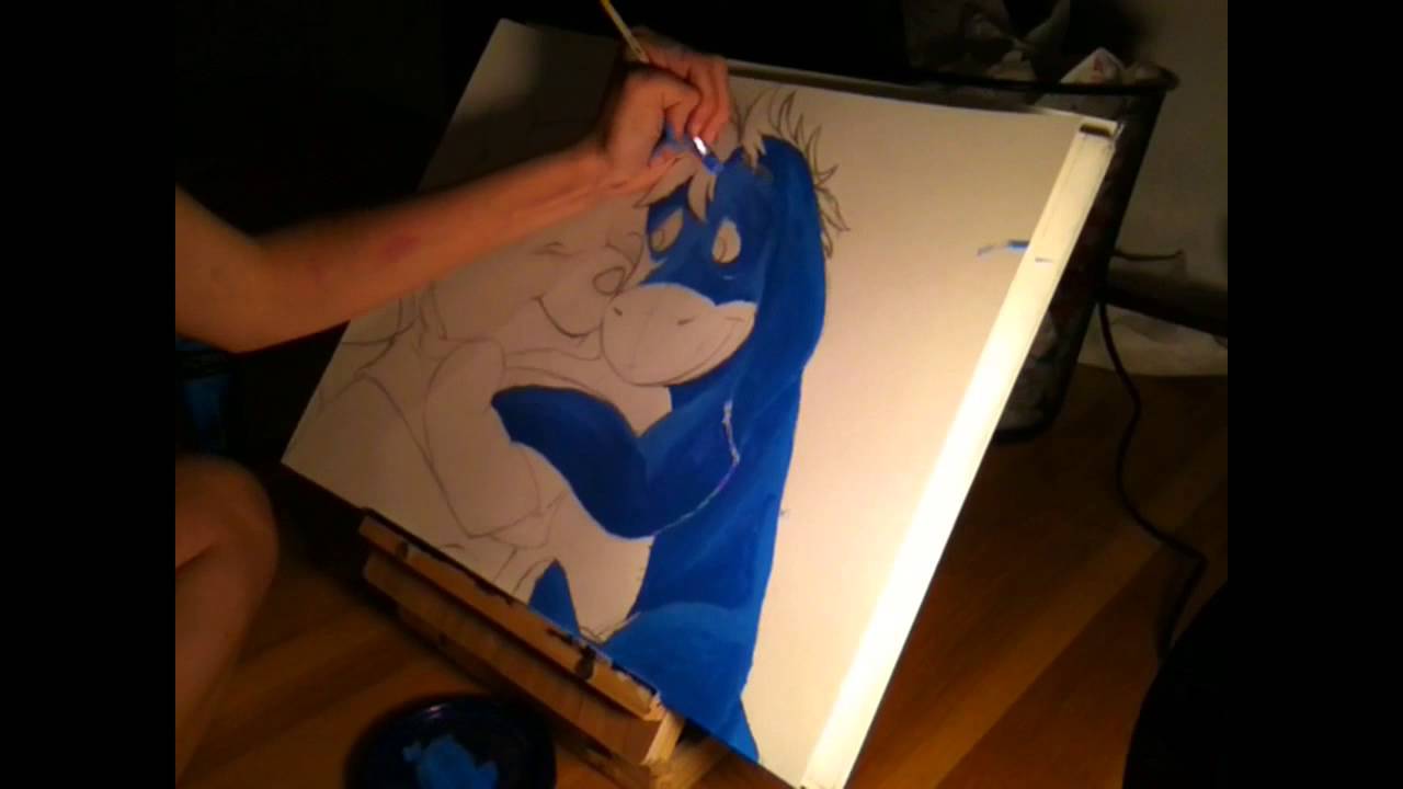1280x720 Speed Painting - Eeyore Painting