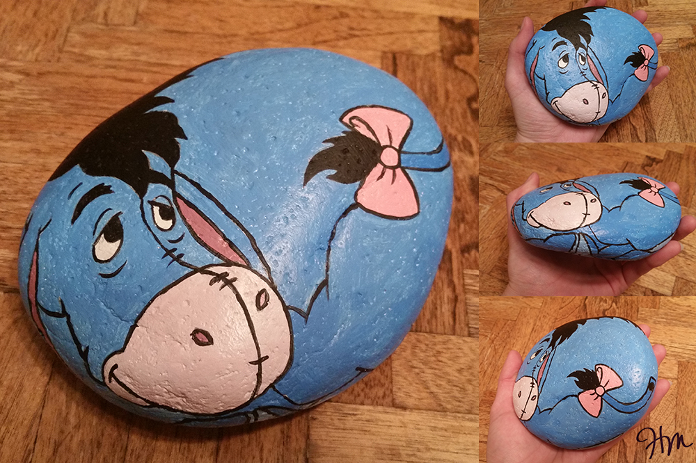 1000x666 Eeyore Painted Rock By Aprilsundays - Eeyore Painting