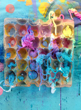 274x369 Egg Carton Foam Painting Toddler Sensory Art - Egg Carton Painting