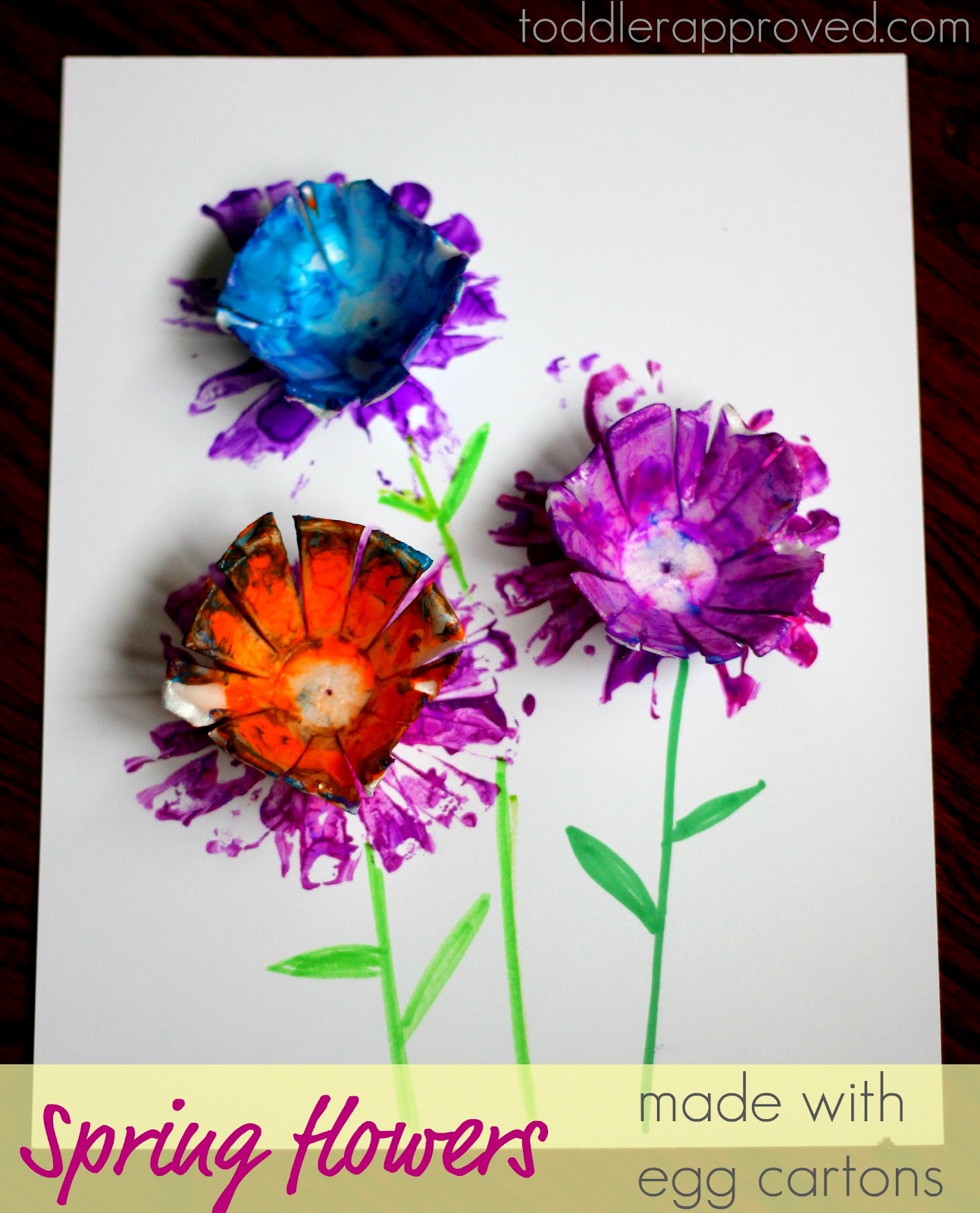 1293x1600 Toddler Approved! Spring Flowers {Made With Egg Cartons} - Egg Carton Painting