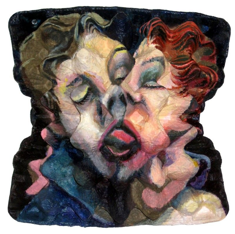 800x796 Painting On A Egg Carton. Your Surfaces Can Lead To Cubism Ideas - Egg Carton Painting