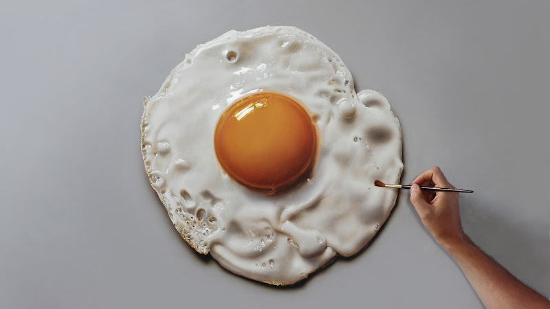 800x450 Fried Egg - Egg Yolk Painting