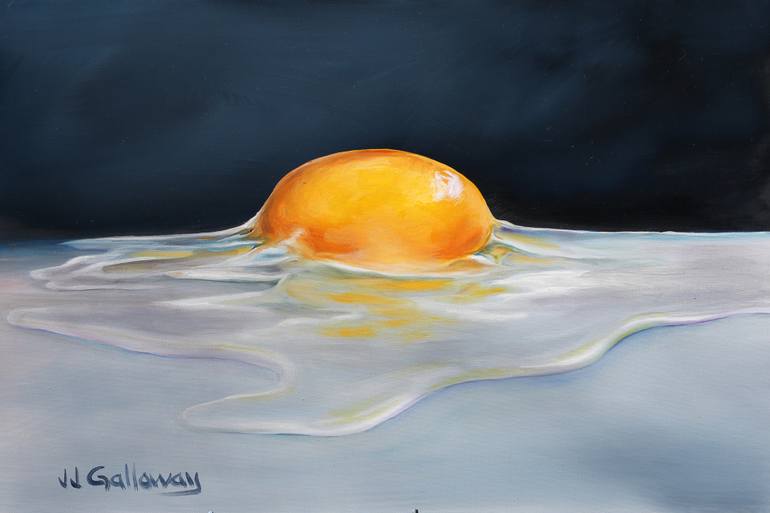 770x513 Saatchi Art Yolk Painting By Jj Galloway - Egg Yolk Painting