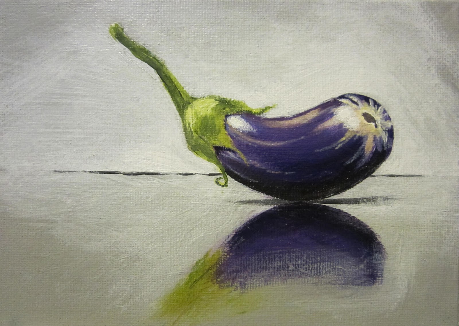 1600x1139 One Painting A Day Fairytale Eggplant Ii - Eggplant Painting