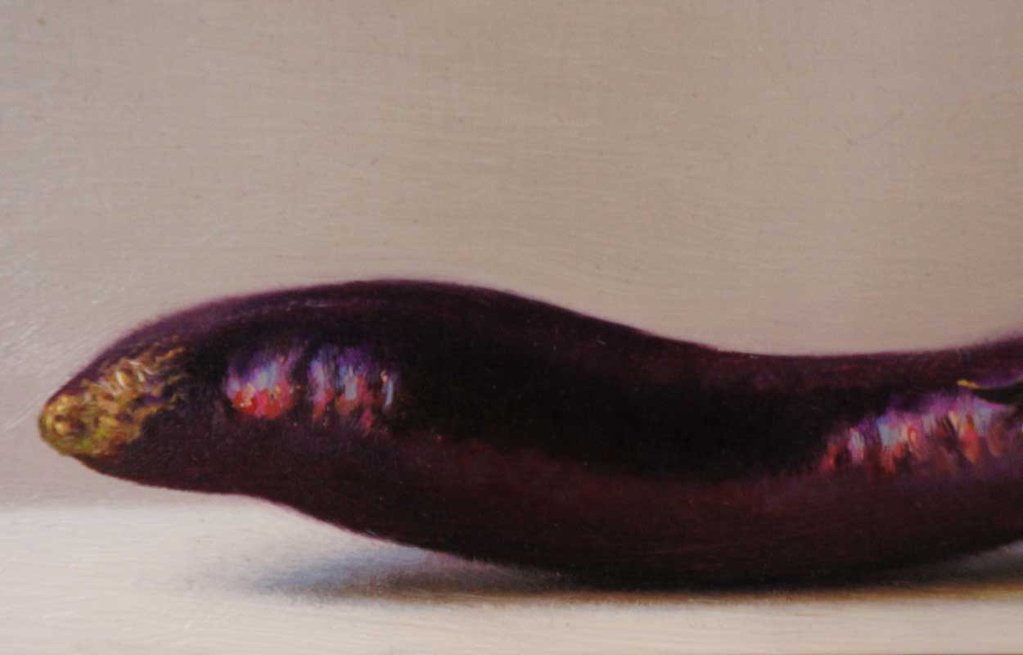 1023x655 Scott Fraser Painting, Still Life Of An Eggplant - Eggplant Painting