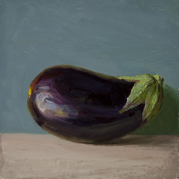 600x600 Wang Fine Art Eggplant Daily Painting A Painting A Day - Eggplant Painting