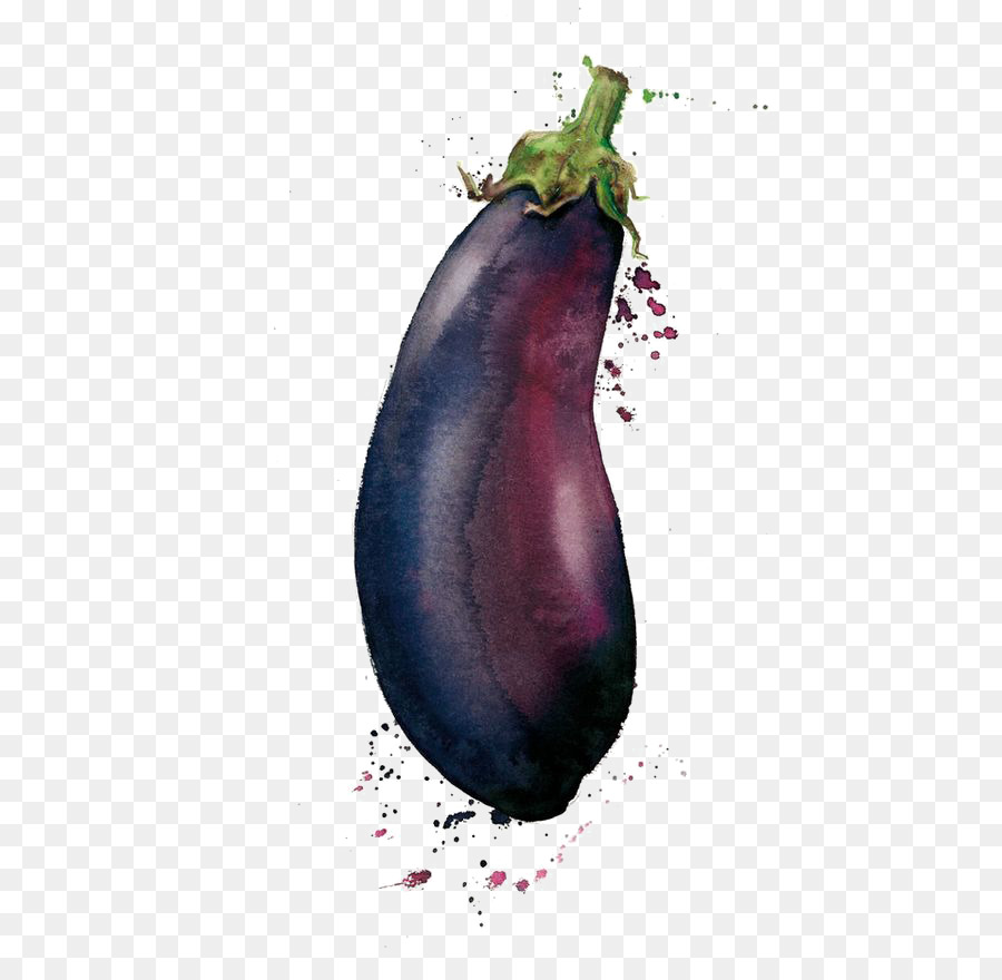 900x880 Watercolor Painting Vegetable Drawing Illustration - Eggplant Painting