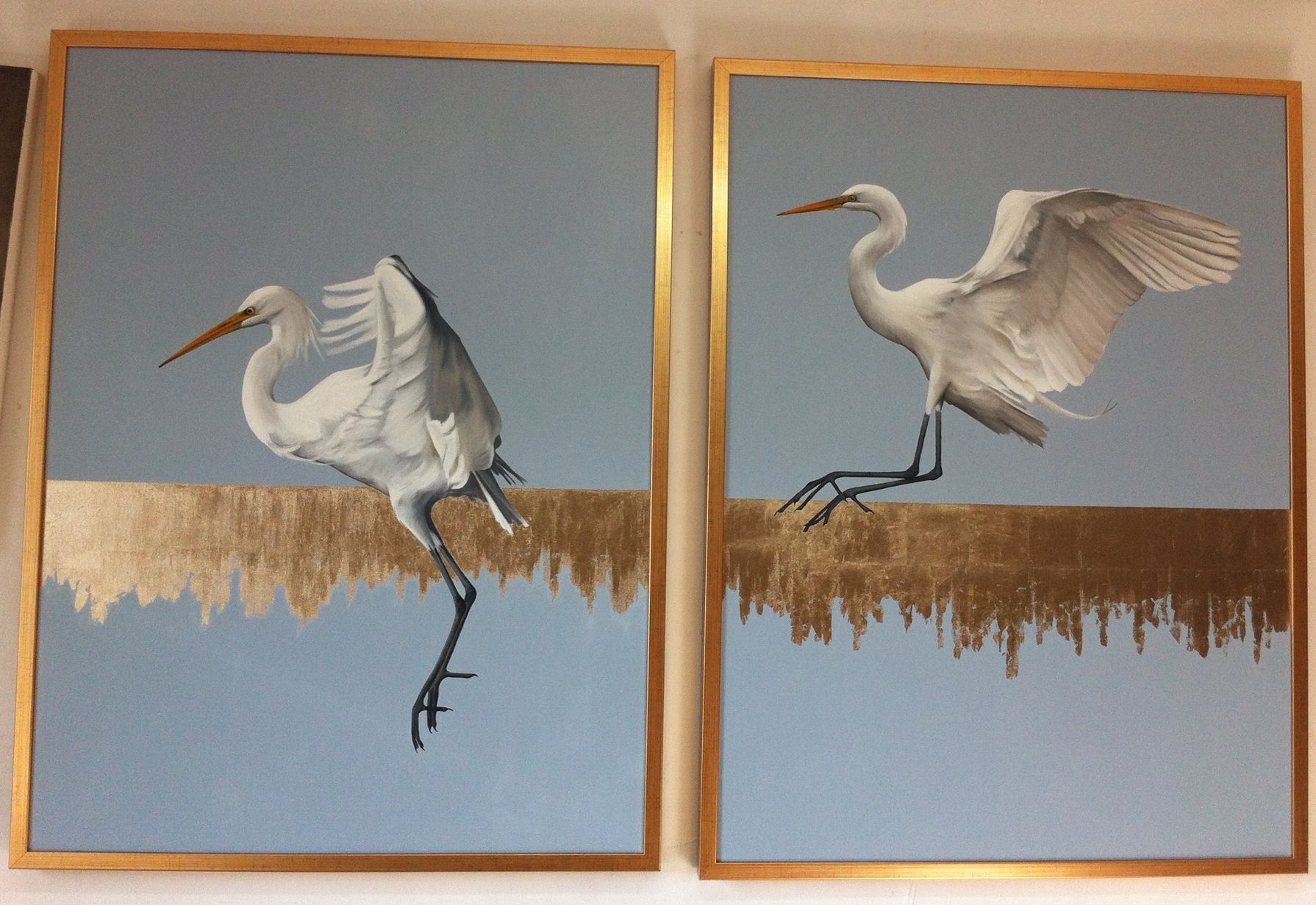 1790x1231 Pair Of Egrets. Oil Painting By Joanna Charlotte Art That I Love - Egret Oil Painting