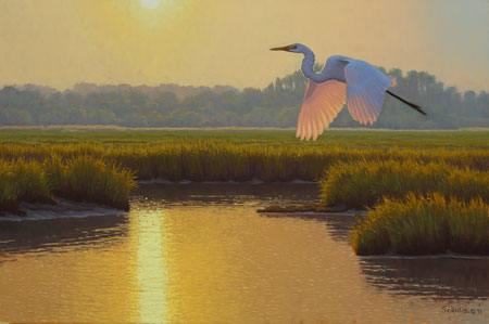450x299 The Allure Of The Wild, How To Draw Animals, Drawing Wild Animals - Egret Oil Painting