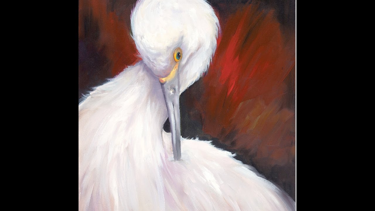 1280x720 The Beauty Of Oil Painting, Series 3, Episode 2 Egret - Egret Oil Painting
