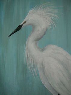 236x314 White Egret Oil Painting Art Oil, Bird And Paintings - Egret Oil Painting