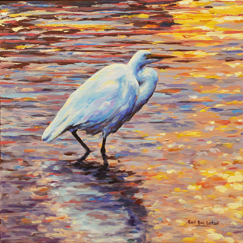 800x800 Leitzel Studio - Egret Painting