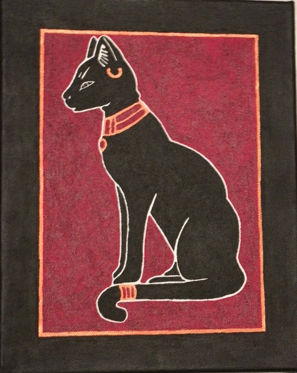 600x755 Egypt Cat By Engelsblut24 - Egyptian Cat Painting