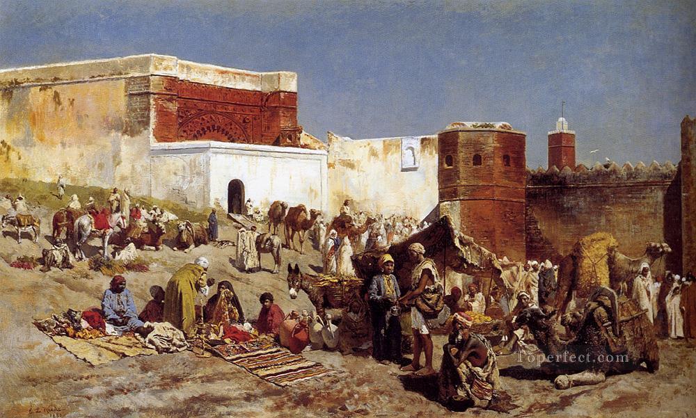 1000x601 Moroccan Market Rabat Persian Egyptian Indian Edwin Lord Weeks - Egyptian Oil Painting